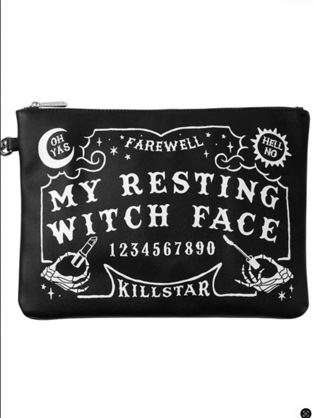 Killstar My Resting Witch Face Makeup Bag Ouija - Picture 3 of 4